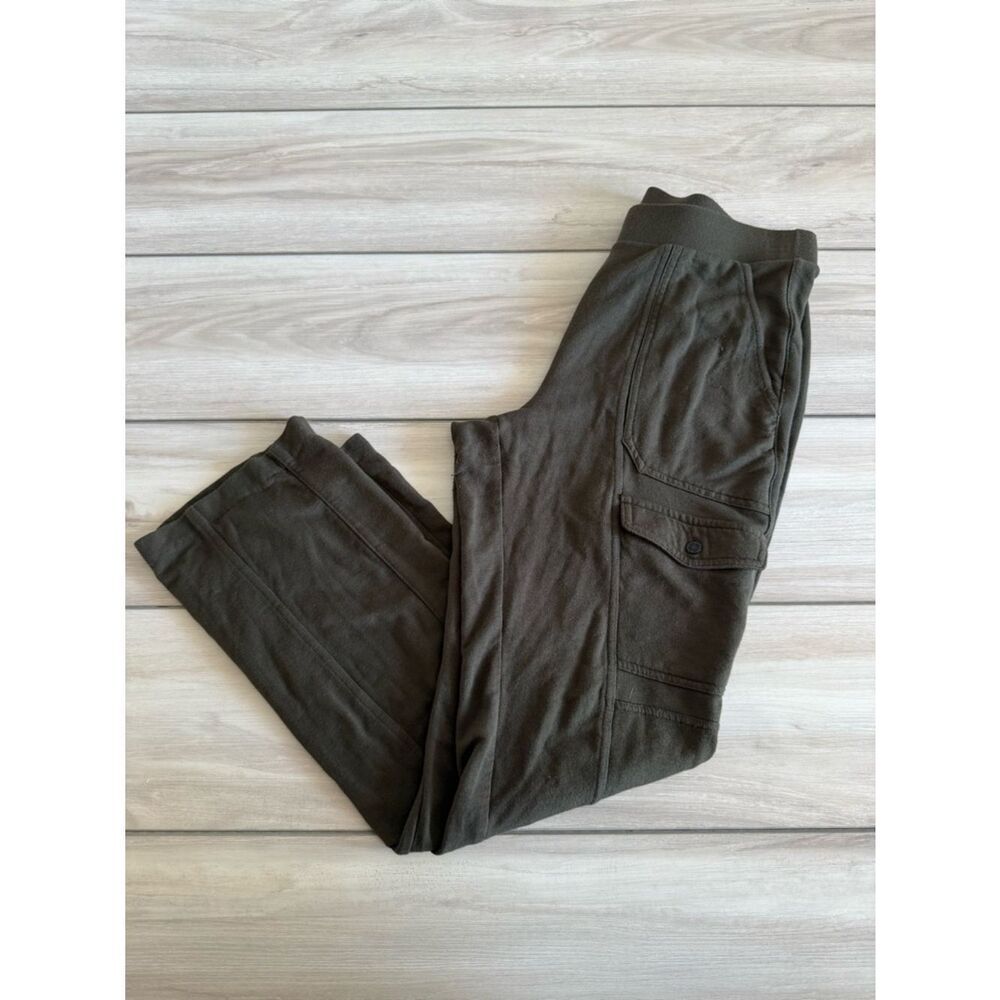 White House Black Market Straight Cargo Pull On Pants Green Small EUC